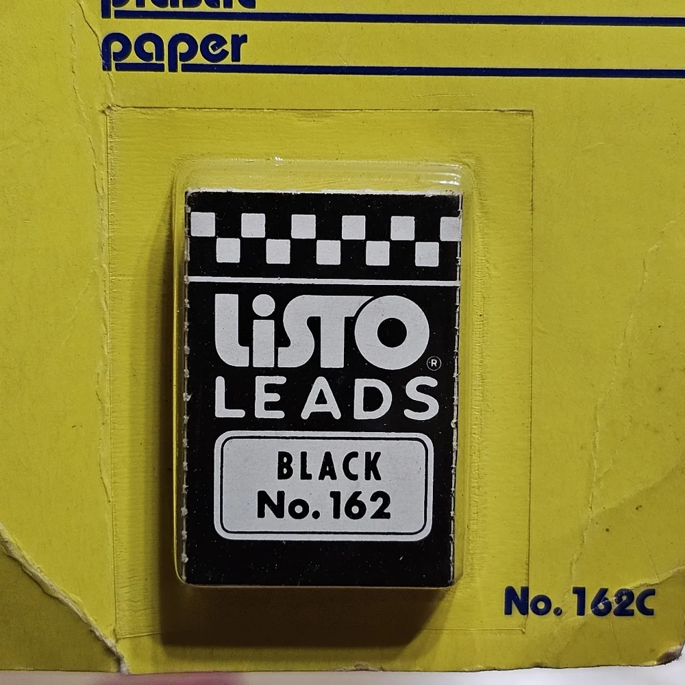 Listo Marking Pencil Refills No. 162 Black Marking Leads Sealed Unused